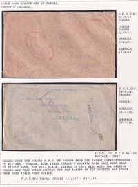 Pair of covers from TABORA to Kampala, Uganda - censored mail