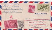 1946 USA Flt cover from Ohio to Rio - Brazil with catchet on reverse - €19,95