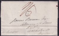 1828-01-07 Canada -- Early mail from Montreal to Dudley via Liverpool - - €125,-