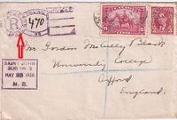 1938-05-23 Canada Reg Mail from St John with fancy Reg HS ti Oxford - - €25,-