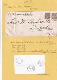 1899 Incoming Mail to New Zealand