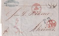 Preussen 1850 (Transit-Brief) Danzig nach Rheims (Frankreich) - - €30,-