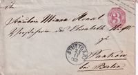 1869-11-24 W&uuml;rttemberg --3Kr GA aus Sttutgart nach Pankow &euro;12,50