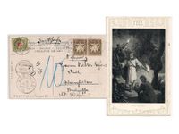 1905 Bayern AK mit Bild Wilhelm Tell - Unterbez. in die Schweiz m Nachporto - - €20,-