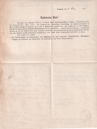 1875-08-06 DR Faltbrief m. 3pfge EF - Interssante Inhalt - R&uuml;ckseite