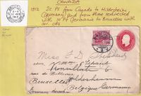 1912 Kanada nach Deutschland - und weiter nach Belgien Weiterbeförderte Post (Redirected Mail) - €55,-