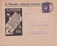 1920-07-05 ~ DR Werbemschlag frankiert mit 2M an eine Elektrofirma in N&uuml;rnberg aus Stuttgart - &euro;12,50