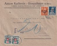 1920 DR Unter bez Fa Werbe-Umschlag in die CH
