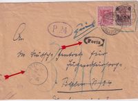 1922-01-24 DR Naumburg - Berlin - ENTLASTET EKr -oval PORTO - - Umsclag M&auml;ngel - &euro;15,-
