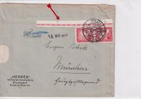 1926-04-23 DR Stuttgart - M&uuml;nchen - Ungewohnlich m . Marken rand geklebt - &euro;15,-