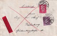 1929-04-25 DR Eilbrief von Vohwinkel nach Duisburg mit Ank - - &euro;7,50