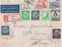 Deutsches Reich 1935, Zittau nach Norwegen €25,-