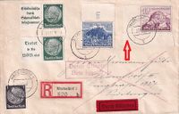 Deutsches Reich 1939-11-23, Express-Ebf in MiF mit Mi-Nr. 738 (Eckrand), Zdr usw. aus Warendorf. (Klappe Rückseite fehlt) €32,50