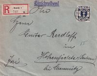 1922-03-22 Danzig Ebf nach Hohenfichte €15,-