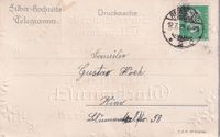 1929-07-12 ORTS-Silberhochzeits-Telegramm Blumenmuster