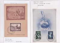1951-04-25 Saar Tag der Briefmarke MK & 1952 Olympiade