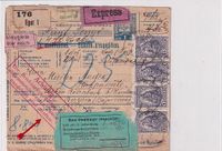 1931-08-25 Ungarn Wert - Eil Pkt Karte aus Eger nach Röttenbach m Anweisung H-S - - -€45,-