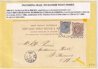 1886, Mail to Danish West Indies