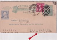 19th Century INCOMING MAIL TO SAN MARINO from USA