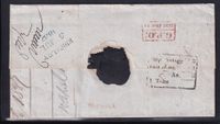 1837-07-05 Scotland to Calcutta with arr GPO 1837-Dec 11 Giles G14 - v early usage Reverse