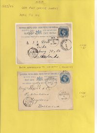 1882-01-04 India Maritime Mail to NL Sea PO code B &amp; A