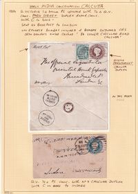 1884-10-18 India BOOK POST to GB CAL P STR Dup