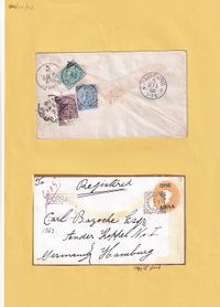 1905-05-02 INDIA PORBANDAR-HAMBURG Germany 4 col fkg from birth place of GANDHI