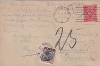1922-08-05 D-Reich - Denmark - Underpaid Picture Post Card -Hence Taxed &euro;20,-