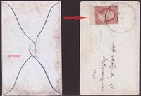 ~1853 ref lac paper env brg 3c imperf bottom marginal €125.-