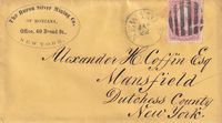 ~1862 Pair of covers both addressed to Dutchess County, NY. Together €125.-