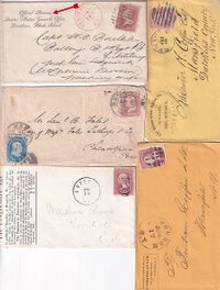 ~1862 5 covers with various town cancellations - together €95
