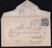 1867 Illus cover with Birds nest - address on belt- anchor from Lebanon NH - Though slightly reduced on right, still nice and attractive - €55.-