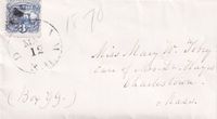 1870-03-12 USA addressed to Charleston - Also MAR 12 curved hs on reverse &euro;12.50