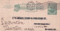 1895 USA 19th century letter sheet envelope addressed to Taunton -- Interesting Q&A plus coupon - €25.-