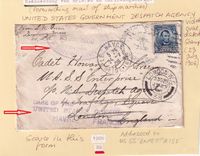 1906-07-23 USA Mail addressed to US SS Enterprise c-o Despatch Agency in London & further redirected to US CONSUL HAVRE in France - Opening faults - but full of character €150,-