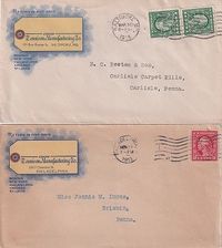 1913 Printed advertisement envelopes of DENNISONS Manufacturing Co., each addressed to Pennsylvania - Together €25.-