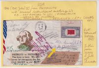 1944 USA Patriot - Redirected mail with several Instructional Hand stamps etc Full of Character €75,-