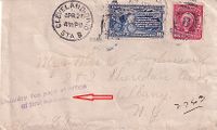 1904-04-26 USA Cleveland to Albany NY with h-s Delivery Fee Paid at office of first address &euro;10,-