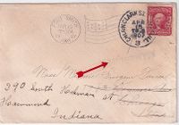 1907-04-13 USA Fort Smith to Chicago - alongside h-s MISSENT and forwarded to Indiana - Only &euro;6.95