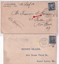 1899 US PO in CUBA MANZANILLO - HAVANA MILITARY STATIONS (2 covers) - Together €125.-