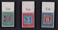 BRD 1949 Mi-Nr. 113-15** 100 J dt Briefmarken, kompletter Satz Oberrand, luxus postfrisch