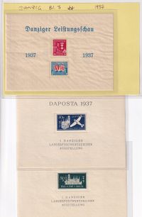 1937 DANZIG Block1, 2 und 3 postfrisch