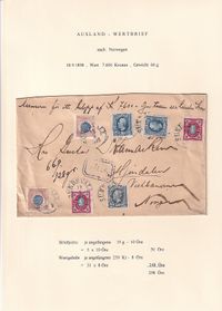 1899-09-18 Sweden 19th century Insured mail to Norway